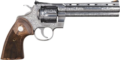 Colt Python 357 Mag 6" 6rd Revolver Customer Scroll Engraving / Walnut Grips - $2299.99 