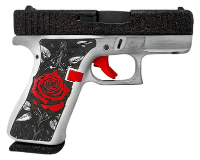 Glock G43X 9mm 3.41" barrel 10rd Black w/Rose Grip - $699.99 