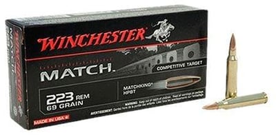 Winchester 223 69gr Match HPBT Ammunition 20rds - S223M2 - $19.99 + Free Shipping