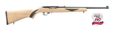 Ruger 10/22 Sporter 75th Anniversary Rifle 22 Long Rifle 18.5" Barrel 10Rd Black Finish - $257.28 