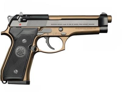 Beretta 92FS 9mm 4.9″ FS 3-dot 15-shot Blued/bronze Italy - $619 (add to cart price)