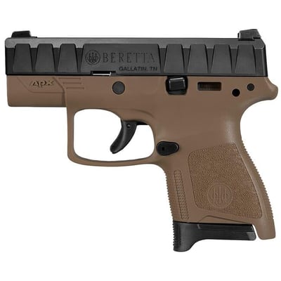 Beretta APX Carry 9mm Striker-Fired Flat Dark Earth Pistol 8Rd (1), 6Rd (1) Mags - $299.99 (Free Shipping over $250)
