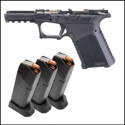 DIY Pistol Kits: SCT Manufacturing Full Frame Assembly + Amend2 A2-19 9mm 15-Round Black Magazine, 3-Pack - $85.49