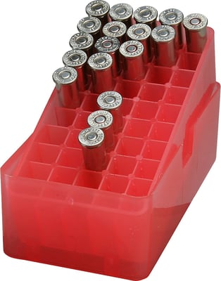 MTM 50 Round Slip-Top Handgun Ammo Box 38/357 Cal (Clear Red) - $1.79 (Add-on Item) (Free S/H over $25)