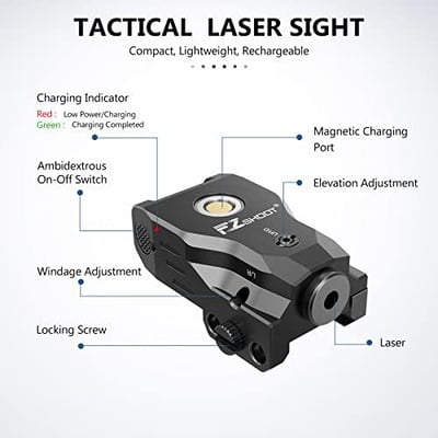 EZshoot Tactical Green Red Blue Laser Sight Picatinny Weaver Rail Mount - 18.7 w/code DL357MX5 (Free S/H over $25)