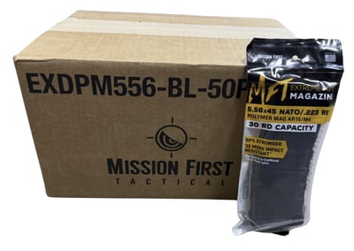 Mission First Tactical EXD 30 AR/M4 5.56 Polymer Black 30 Round Magazine 50pk CASE - $399.99 + Free Shipping 