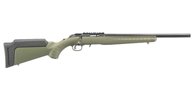 Ruger American Rimfire 22 LR 10+1 18" OD Green Satin Blued Right Hand - $342.62
