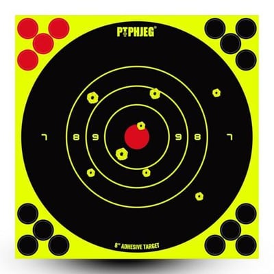 PTPHJEG Bright Fluorescent Yellow Self - Adhesive Splatter Shooting Targets 8x8 Inches (25 Pack) - $8.88 + FREE Shipping