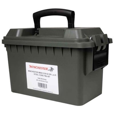 Winchester USA White Box 5.56mm NATO 62gr FMJLC Rifle Ammo Can Combo - 1000 Rounds - $499.99  (Free S/H over $75 or Free store pickup)