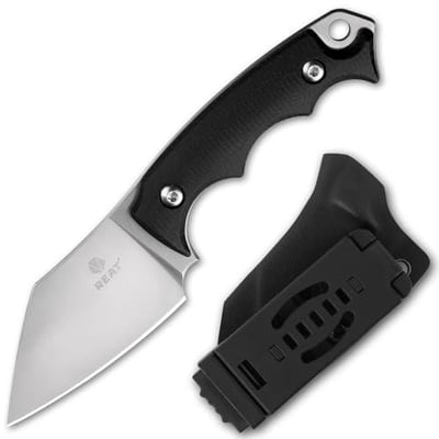 REAT Fixed Blade Knife with Kydex Sheath, 6" D2 Steel Blade with Full Tang Desgin,Ergonomic Micarta Handle, EDC Knife - $19.42 + FREE Shipping