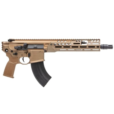 Sig Sauer MCX SPEAR-LT 7.62x39 11.5" 1:9.5" Bbl Coyote Brown Pistol w/(1) 28rd Magazine PMCX-762R-11B-LT - $2299.99 (Free Shipping over $250)