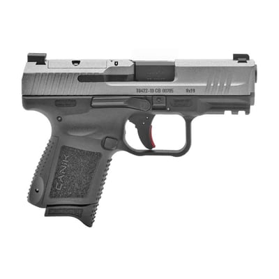 Century TP9 Elite Sub-Compact 9mm 3.60" 15+1 12+1 Black Tungsten Gray Cerakote Steel Slide Black - $399.99