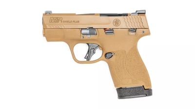 S&W M&P9 Shield Plus 9mm 3.1" Barrel NS FDE OR 10/13+1 Rnd - $469 ($419 after $50 MIR) (Free S/H on Firearms)