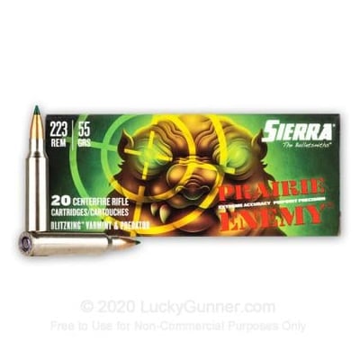 Sierra Prairie 223 Rem 55 Grain BlitzKing 20 Rounds - $21