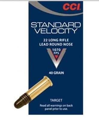 CCI Standard Velocity Rimfire Ammo - Lead Round Nose - 50 Rounds - $4.99 (Free S/H over $50)