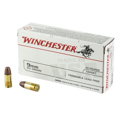 Winchester USA 9mm 90gr Frangible Lead-Free 50 Rounds - $38.49 w/code "9MM" (Free S/H over $250)