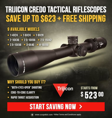 Trijicon Credo Rifle Scopes - Save Up To $623 - Starts from $549.99!