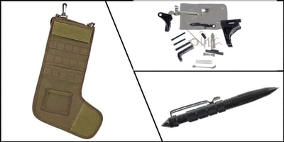 Tactical Gift Stocking: Tactical Stocking with handle - Tan + JE Machine Frame Kit for Glock G19 Gen 1-3 + Davidson Defense Heavy-Duty Tactical Pen w/ Carbide Tip - $54.99 (FREE S/H over $120)