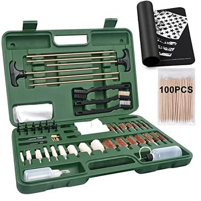 iunio Gun Cleaning Kit, Universal Gun Cleaning, All Caliber, with Mat and Carrying Case, for All Guns, Rifle, Shotgun, Handgun, Pistol, Hunting, Shooting Cleaning kit - $39.99 + FREE Shipping