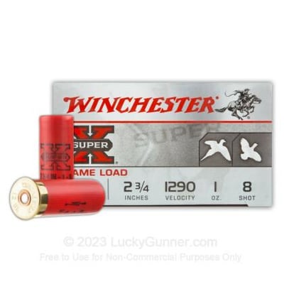 Winchester Super-X Game Loads 12 Gauge 2-3/4" 1 oz. #8 Shot 250 Rounds - $95 