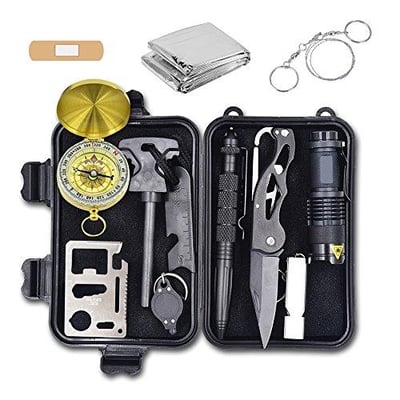 Alritz Survival Kit, 12-in-1 Emergency Lifesaving Tools Outdoor Survival Gear - $9.99 shipped (Free S/H over $25)