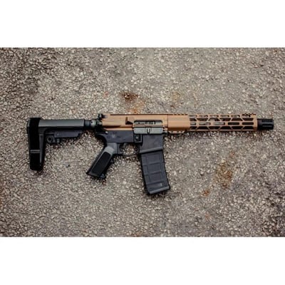 AR-15 300 Blackout 10.5" Semi Auto Pistol l Bronze Shroud SBA3 - $699.95