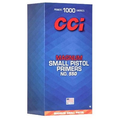 CCI Standard Primers #550 Magnum Small Pistol 1000/ct - $54.99 