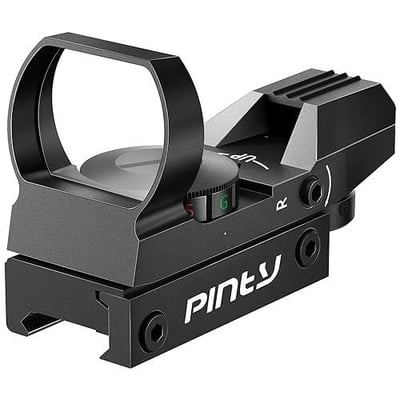 Pinty Red Green Dot Sight Reflex Tactical Riflescope 4 Reticle Patterns with 20mm Free Mount Rails - $11.99 w/ code "YGV9VUZJ" (Free S/H over $25)