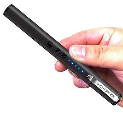 FIGHTSENSE Pen Stun Gun for Self Defense Battery Life Indicator, Belt Clip, Pen Flashlight stun Gun - $9.99 + FREE Shipping