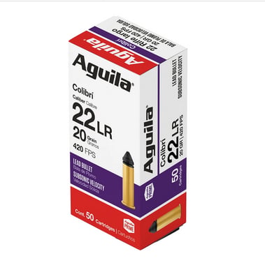 Aguila 1B220337 Colibri 22 LR 20 gr Subsonic Powderless Lead 50 rounds - $5.92 - flat rate shipping, no sales tax, no cc fees!