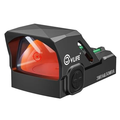 CVLIFE WolfCovert Multi-Reticle Red/Green Dot for Doctor Cut, 3 MOA Dot & 50 MOA Circle with Fiber Optic and Adapter for MOS & 21mm Picatinny - $74.19 w/code "NZWXAT9G" + FREE Shipping