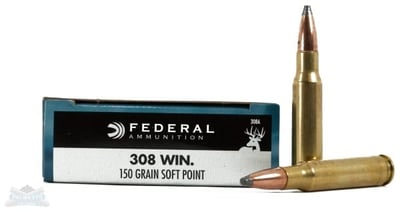 Federal 308 150gr SP Power-Shok Ammunition 20rds - $19.99