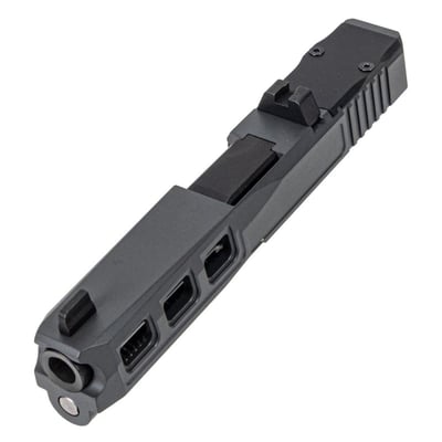 PSA Dagger Complete SW3 RMR Slide Assembly With Non-Threaded Barrel, Extreme Carry Cut, & Ameriglo Lower 1/3 Co-Witness Sights, Gray (Rear Sight Forward) - $159.99