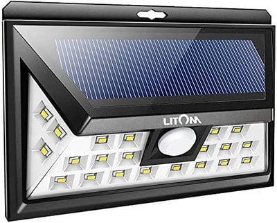 LITOM Original Solar Lights, 3 Modes Wireless Motion Sensor 270° Angle IP65 - $9.99 (Free S/H over $25)