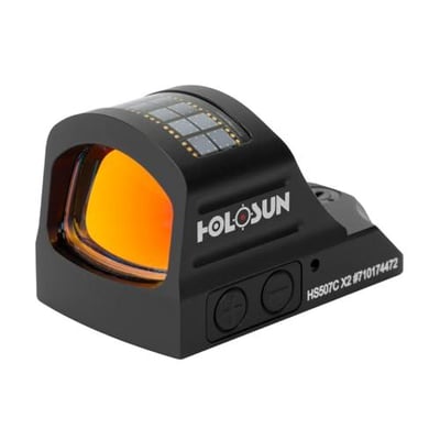 Holosun HS507C X2 Red 2 MOA Dot & 32 MOA Circle Open Reflex Pistol Sight - Durable Shake-Awake Solar Failsafe Parallax-Free Aluminum Sight for Full-Sized Handguns - $232.99 + FREE Shipping