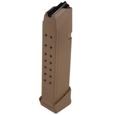 Glock Factory Magazine G17 G17L G19 G19X G26 G34 9mm Luger - Coyote 19/rd Bulk - $26.99 