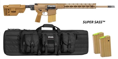 PSA Sabre-10A2 "Super Sass" Billet 20" .308 5R FDE Rifle w/ 15" Sabre Lock up rail, B5 CPS Stock, 3 Mags, & Black Bag - $1999.99 