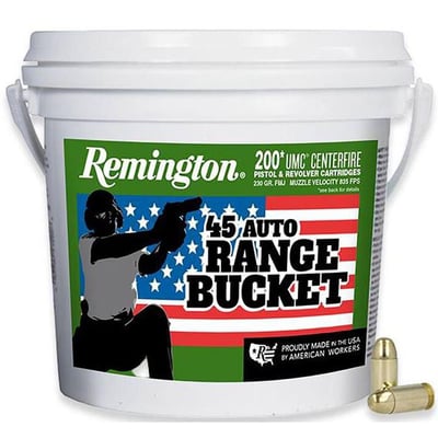Remington UMC 45 Auto 230gr Full Metal Jacket 200/Bucket - $81.89 after code: AMMO10