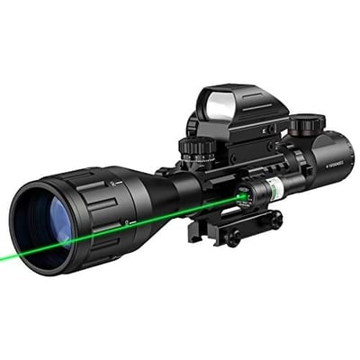 MidTen 4-16x50 AO Tactical Rifle Scope Dual Illuminated Optics & Illuminated Reflex Sight 4 Holographic Reticle Red/Green Dot Sight & Laser Sight - $55.99 w/code "U75QDT7C" + $10 Prime (Free S/H over $25)