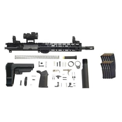 PSA 10.5" Carbine Length 5.56 1/7 NATO 9" Lightweight M-LOK MOE EPT SBA3 Pistol Kit W/ MBUS Set & ROMEO MSR + 10 PMAGS - $899.99