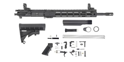 PSA 16" Mid-Length 5.56 NATO 1:7 Nitride 13.5" Hex Lightweight M-Lok Classic Rifle Kit With MBUS Sight Set - $399.99