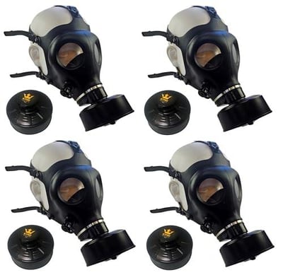 KYNG Gas Mask Face Mask Respirator (4 piece combo) Mask Protection w/Premium Black 40mm Premium FILTER Canister, ONE SIZE FITS ALL - $119.97 + FREE Shipping