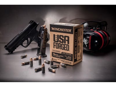 Winchester USA Forged 9mm Luger 115 Grain FMJ Steel Case 150 Rnds - $104.99 ($9.99 S/H)