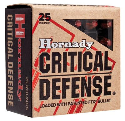 Hornady Critical Defense Ammo 38 Spl + P 110 Gr Ftx - $22.99 (Free S/H on Firearms)