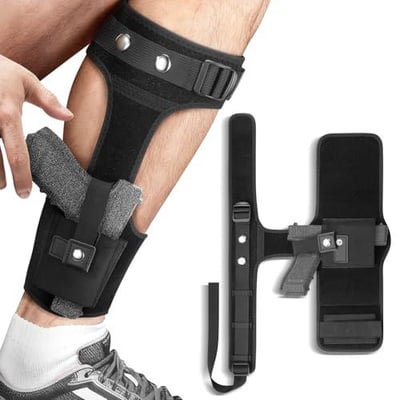 40% off EZshoot Ankle Holster with Magazine Pocket, Tight-Fitting Deep Concealment Gun Holster Compatible with Glock 43 26 19, SIG P365, Shield 9mm, Springfield,Ruger LCP, Bodyguard 380 and Similar Guns w/code HV4I9YZJ - $10.79 + FREE Shipping