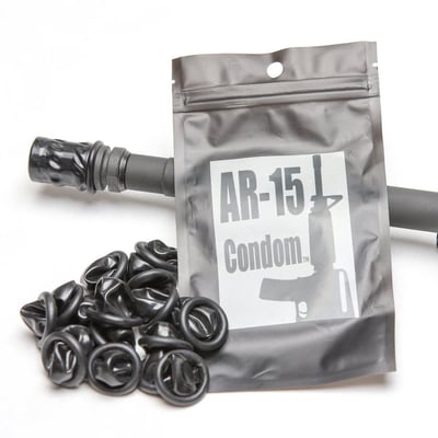AR-15 CONDOMS Flash hider muzzle brake compensator barrel Protector w/tactical reusable pouch for hunting - $7.99 FS over $49 (Free S/H over $25)