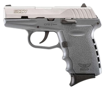 SCCY Industries CPX-2 9mm Luger 3.10" 10+1 Stainless Steel Slide Gray Polymer Grip No Manual Safety - $182.36 
