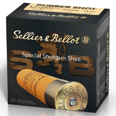 Sellier & Bellot 12 GA 2-5/8" 7.5mm Rubber Buckshot 15 Pellets 25rd - $27.99