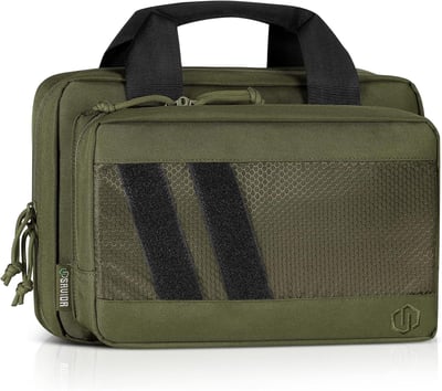 Savior Equipment Specialist Series Tactical Double Scoped Handgun Firearm Case Pistol Bag for Outdoor Hunting Shooting Range, Lockable Compartment, Additional Magazine Storage Slots - $31.99 + FREE Shipping
