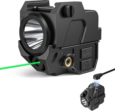 EZshoot 500 Lumens Pistol Laser Light Combo, Magnetic USB Recharging Tactical Flashlight - $33.59 w/code "E36L33XW" (Free S/H over $25)